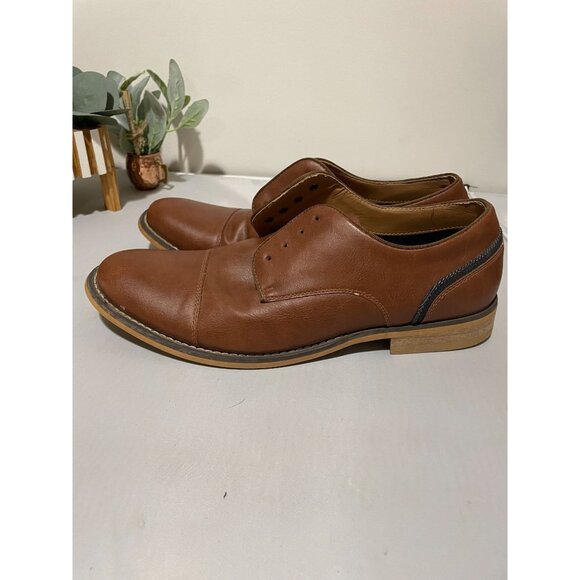 JF J. Ferrar Men's Synthetic/Textile Upper Brown Derby Shoes Size 10M - Picture 11 of 12